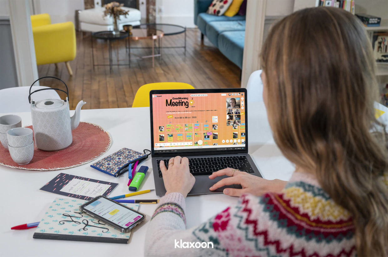 Remote work, manage meetings with videoconference | Klaxoon