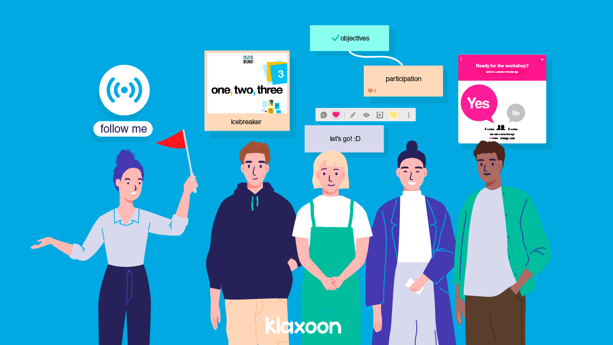 People using several collaborative methods to work efficiently. | Klaxoon