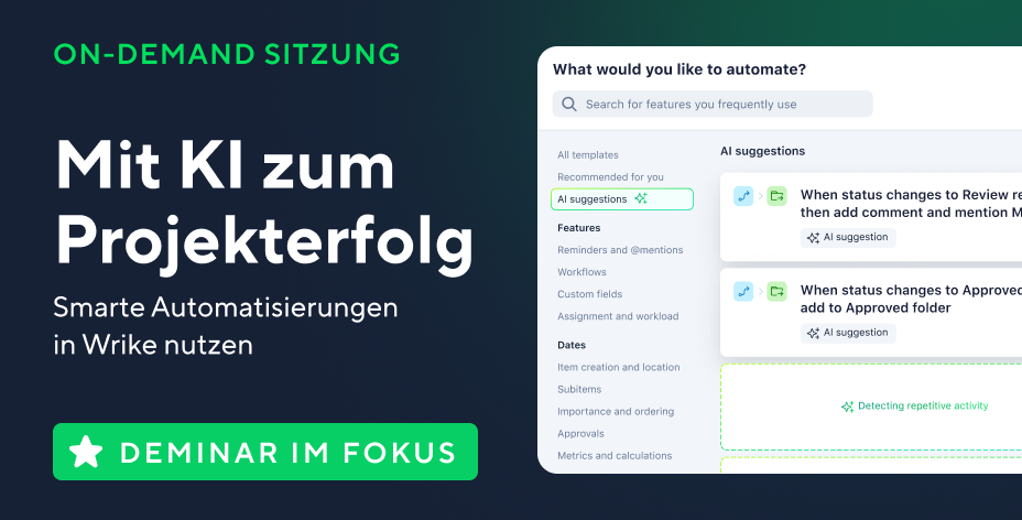 Mit KI zum Projekterfolg – Smarte Automatisierungen in Wrike nutzen