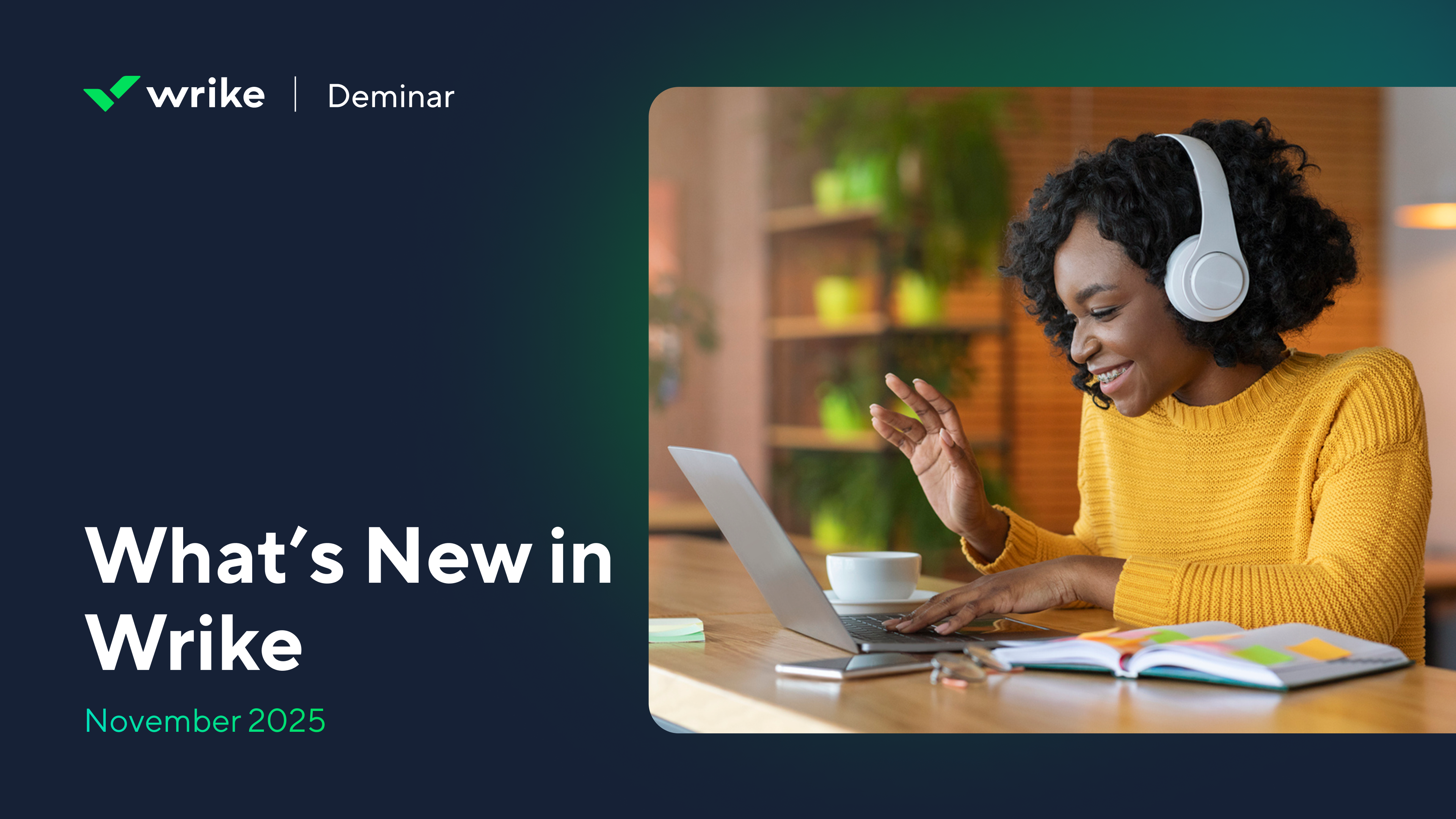 Presentation slide with title and subtitle beside circular infographic of four icons.