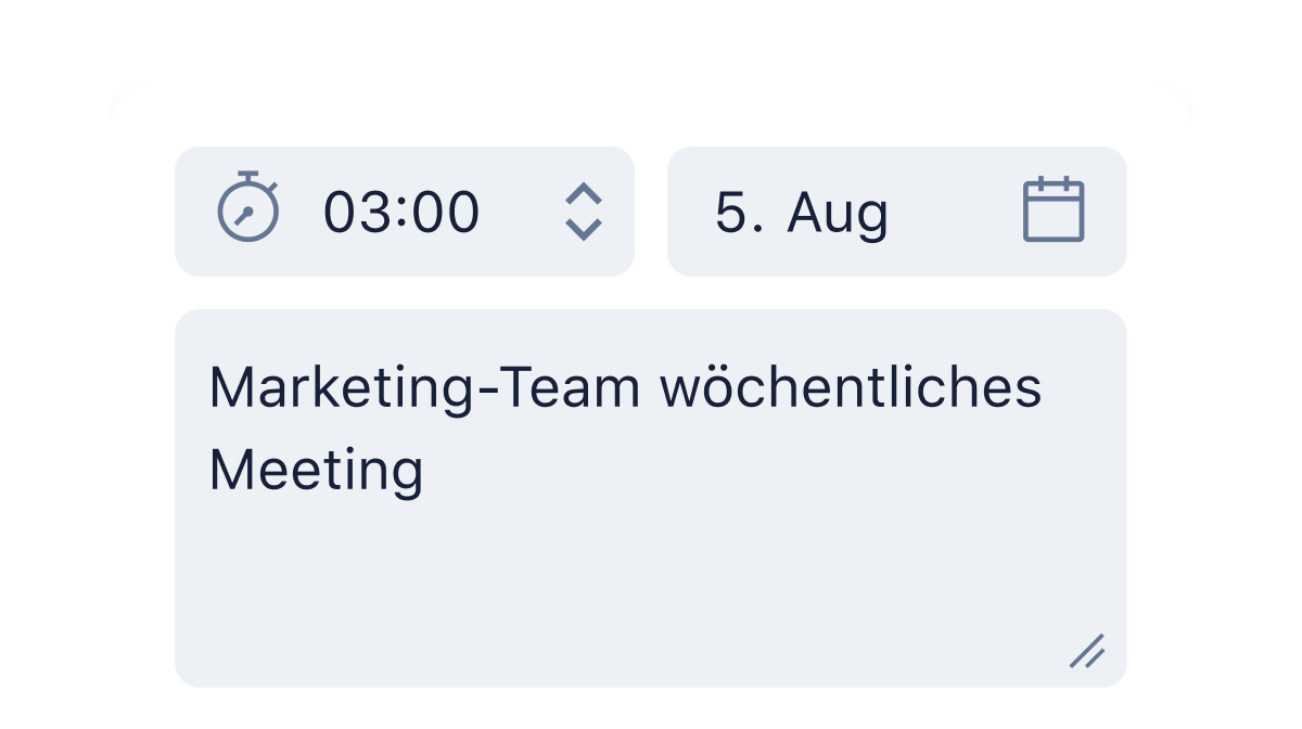 Uhrensymbol für Zeiterfassung.