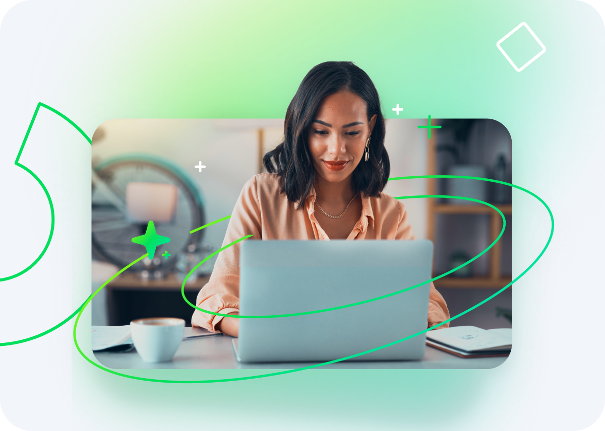Wrike project management dashboard on desktop and mobile surrounded by integration icons.
