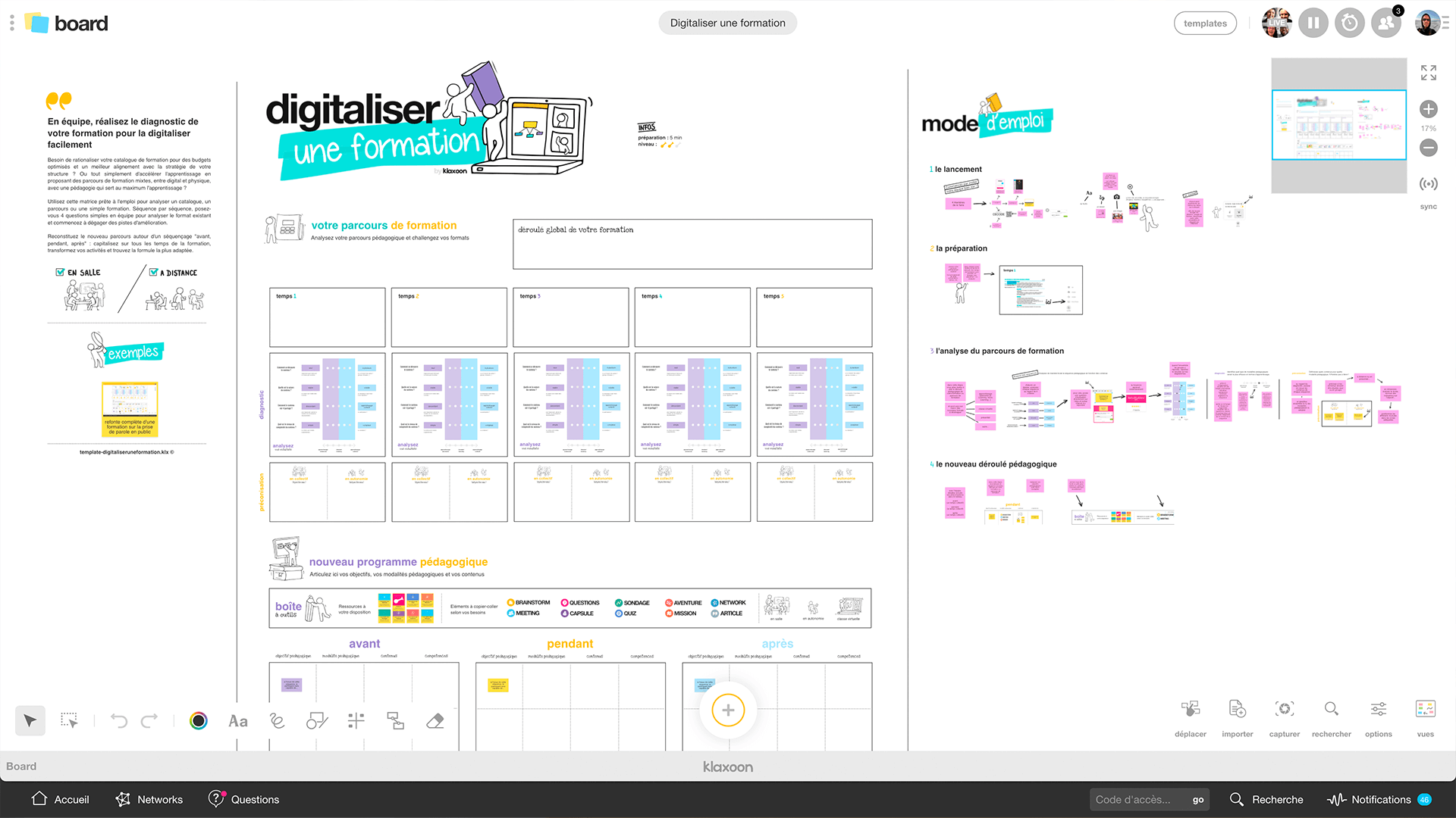 Etape 1 Template Digitaliser une formation