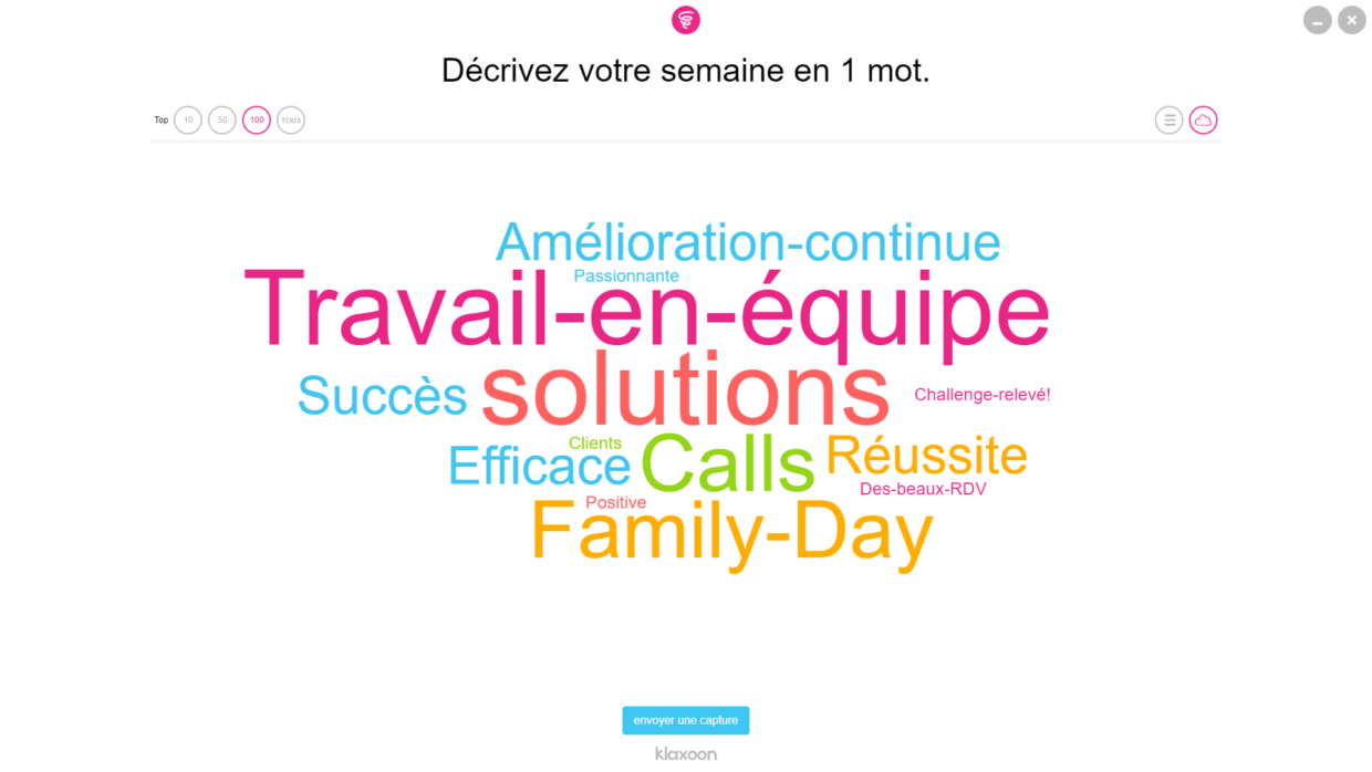 nuage de mots Klaxoon