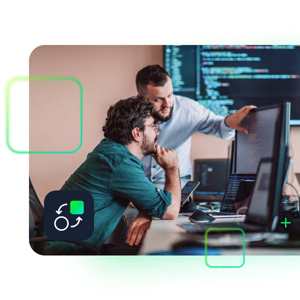 Server chassis with network ports, CPU modules and storage drives.