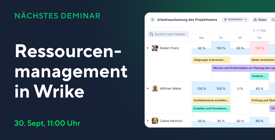 Deminar: Ressourcenmanagement in Wrike