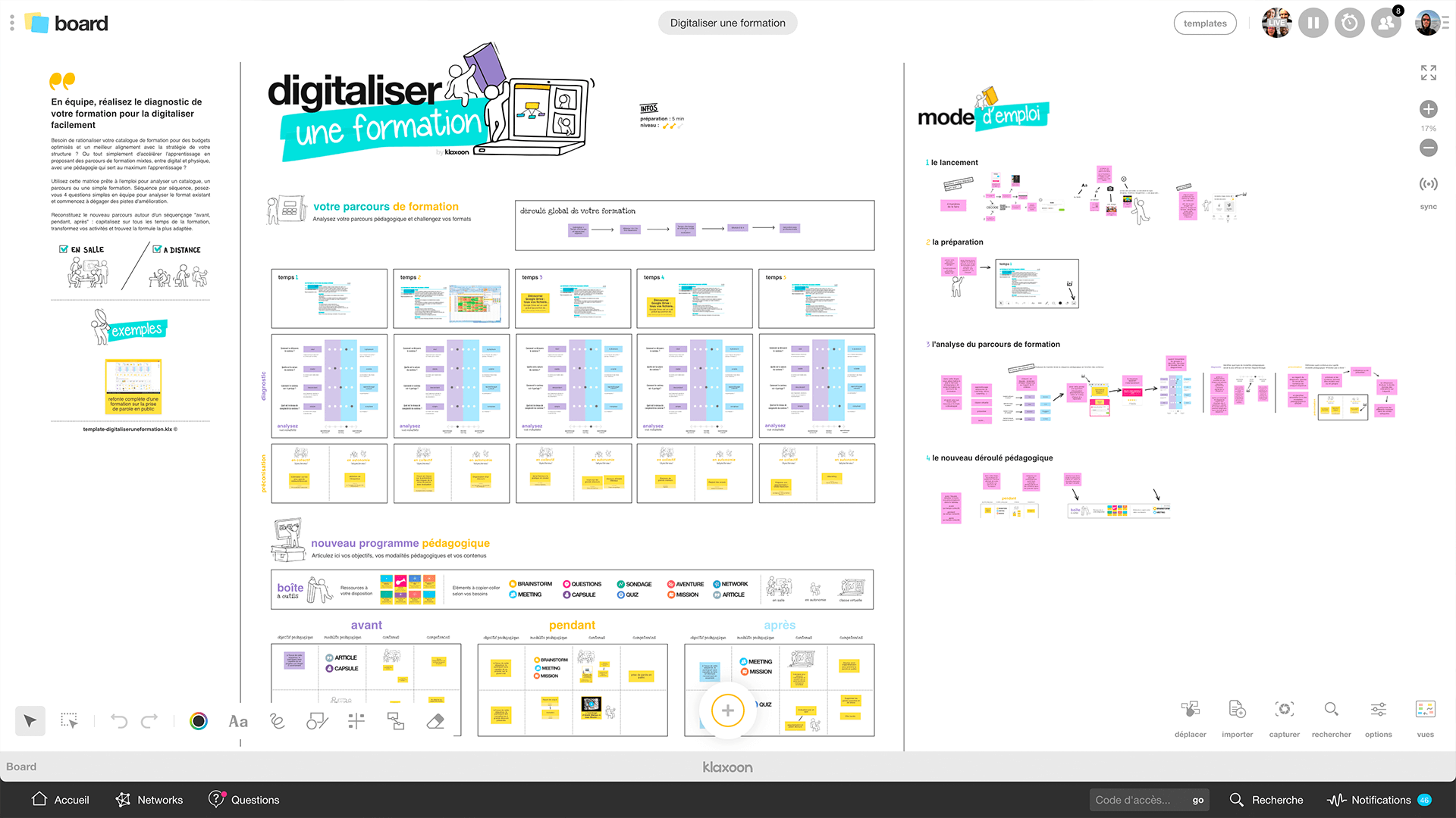 Etape 2 Template Digitaliser une formation