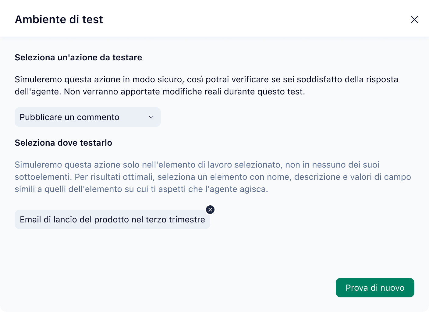 Interfaccia Wrike con elenco Agenti IA e Agente di assegnazione intelligente.