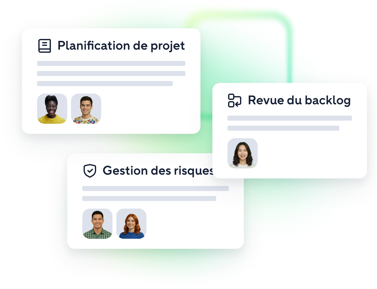 Agents IA en compétition avec tableaux de bord, tâches et graphiques.