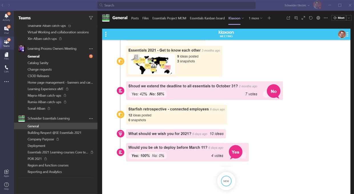 Online training with Klaxoon and Teams interoperability