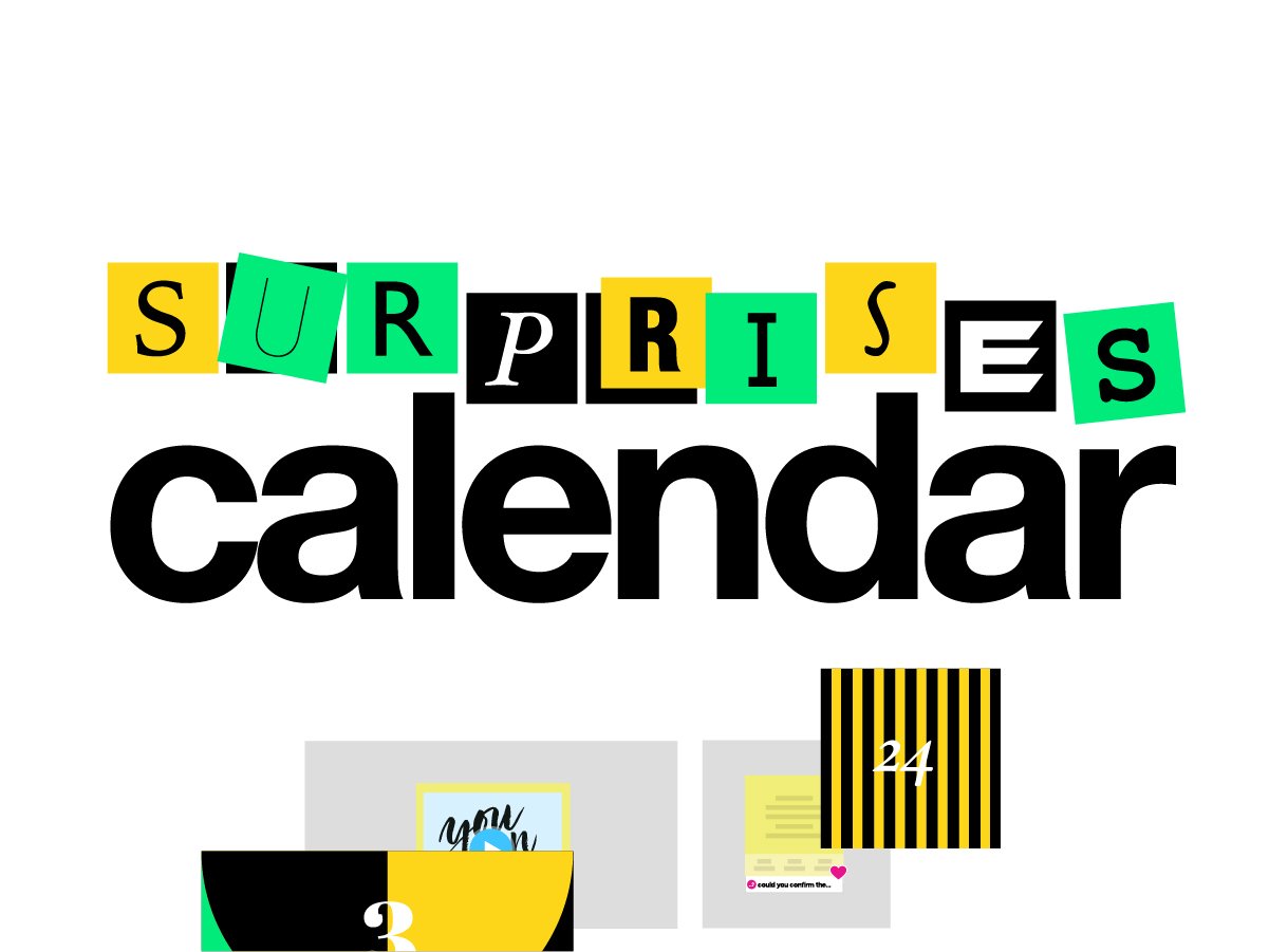 Surprises calendar template preview