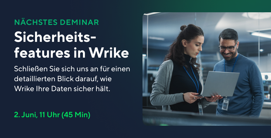 Sicherheitsfeatures in Wrike
