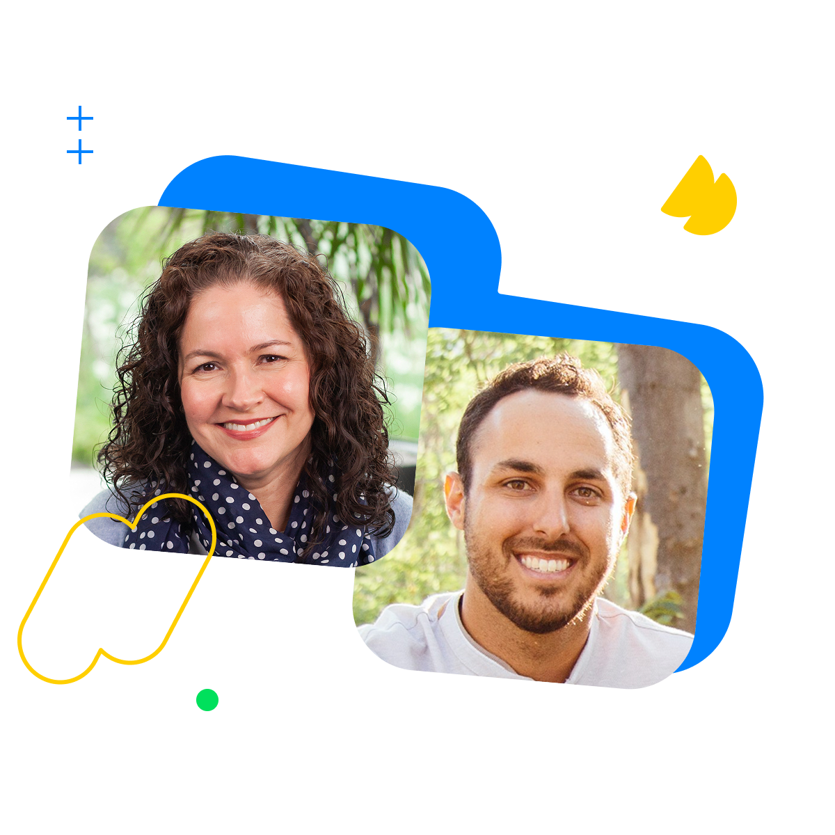 Collaborate 2025 promotional banner featuring Christine and George inviting registration.