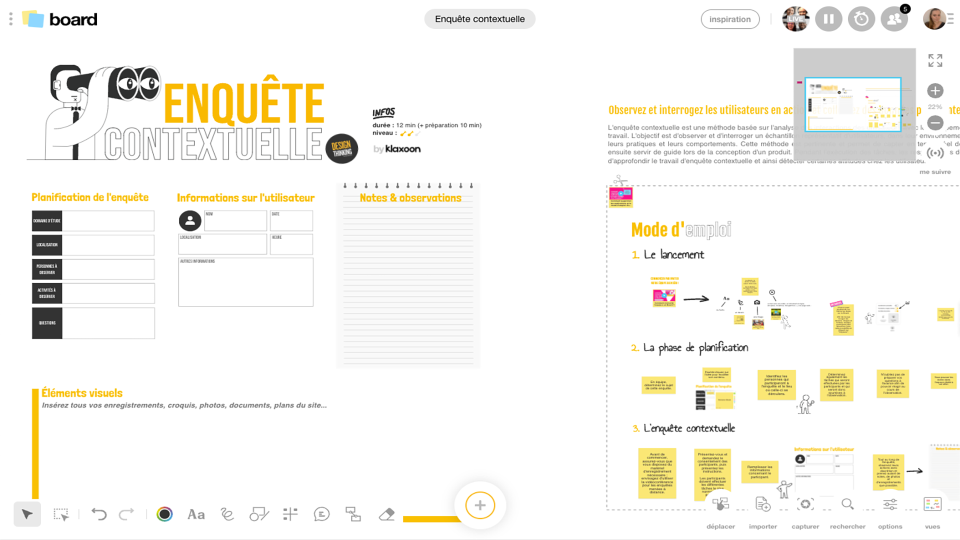 enquête contextuelle template |Klaxoon