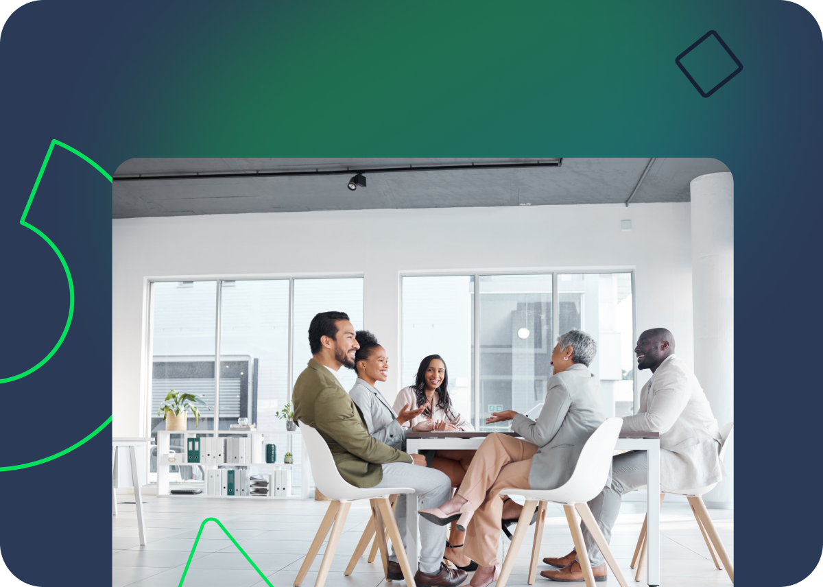 Wrike project management dashboard on laptop with task list, Gantt chart and collaboration icons.