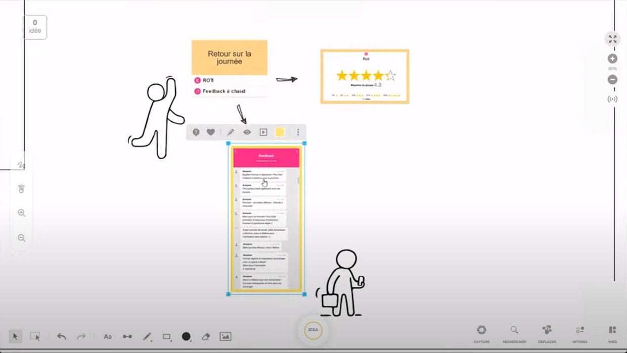 feedback question brainstorm rétrospective évaluation