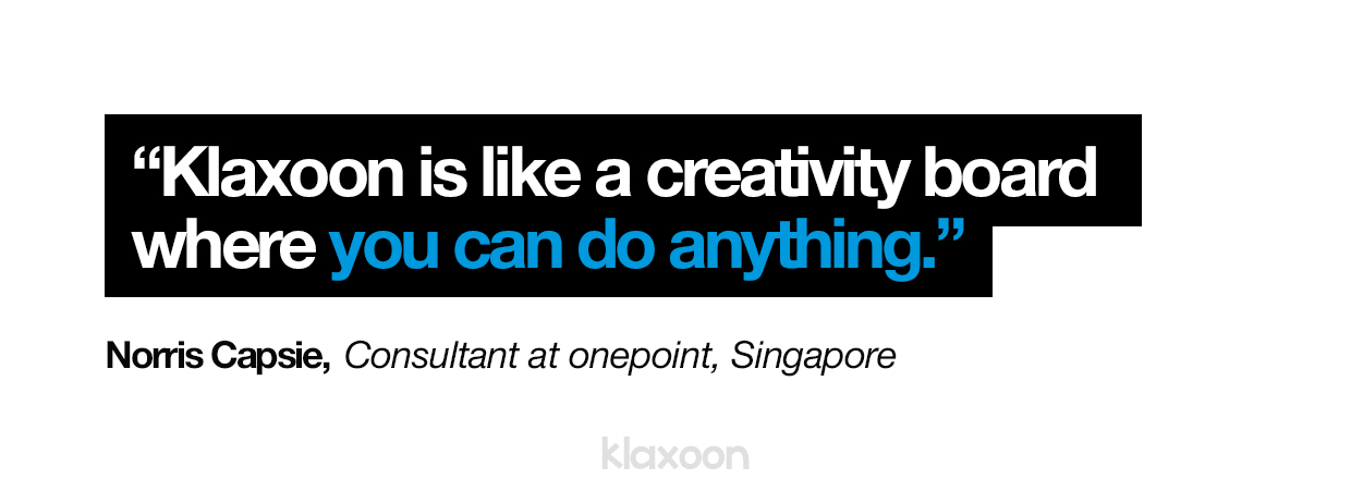 Klaxoon is like a creativity board where you can do anything.