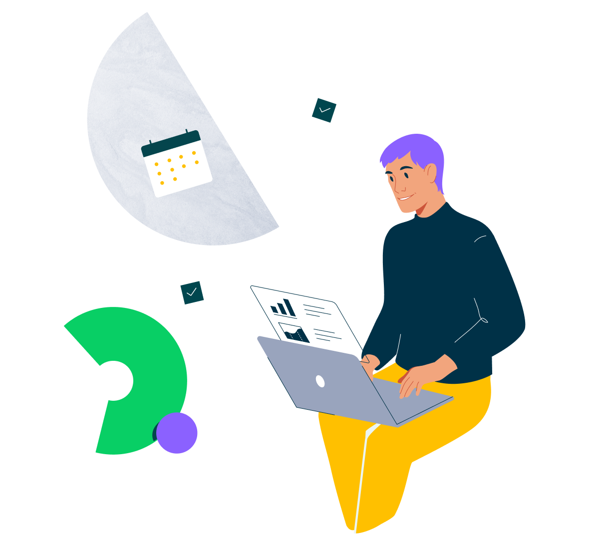 Rebrand Hero Illustration Feature Scheduling