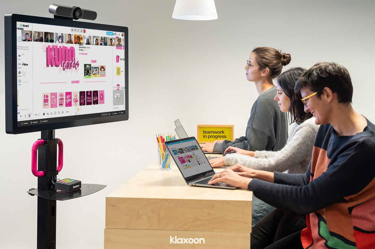 Team Management: free Kudo Cards template online | Klaxoon