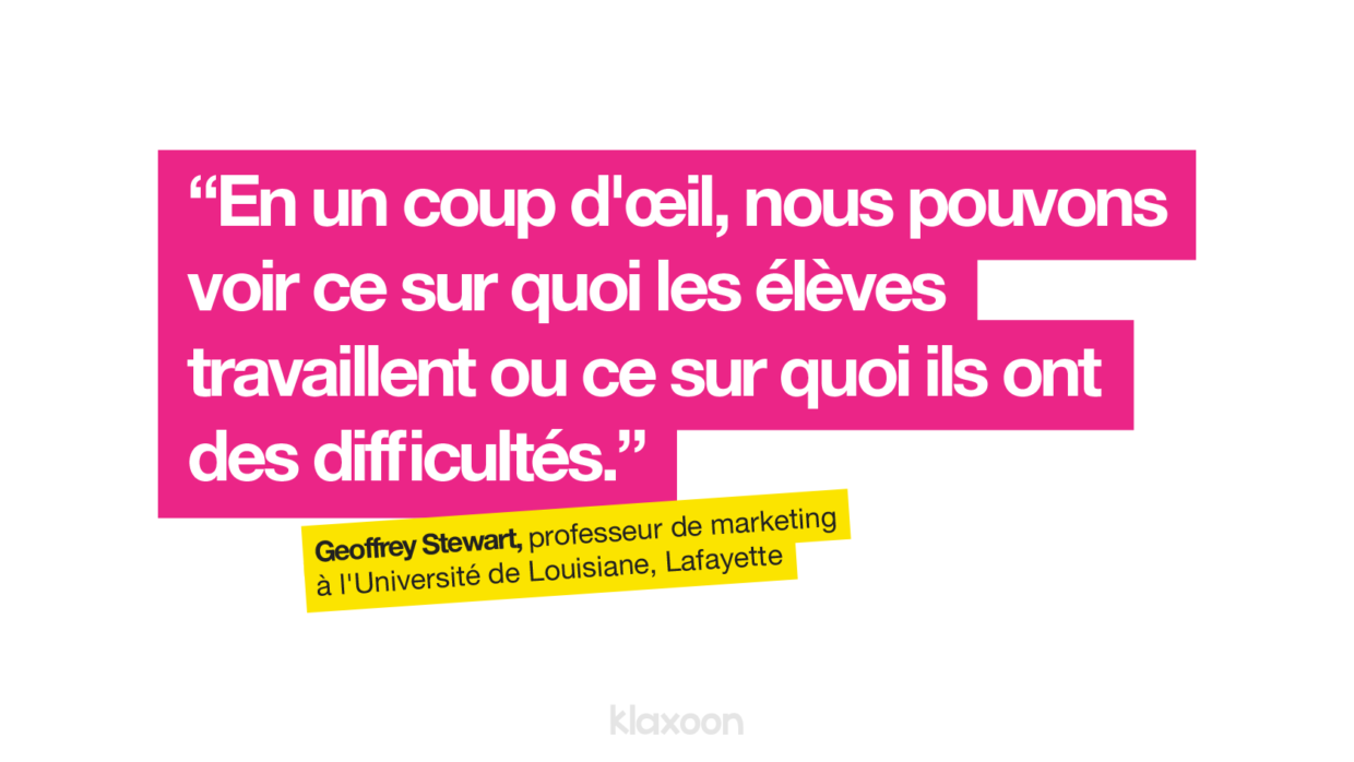 Geoffrey Stewart : "En un coup d'œil, nous pouvons voir ce sur quoi les élèves travaillent ou ce sur quoi ils ont des difficultés." | Klaxoon