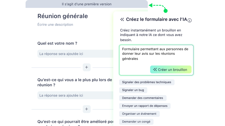 Icônes de fonctionnalités IA pour gestion de projet et productivité.