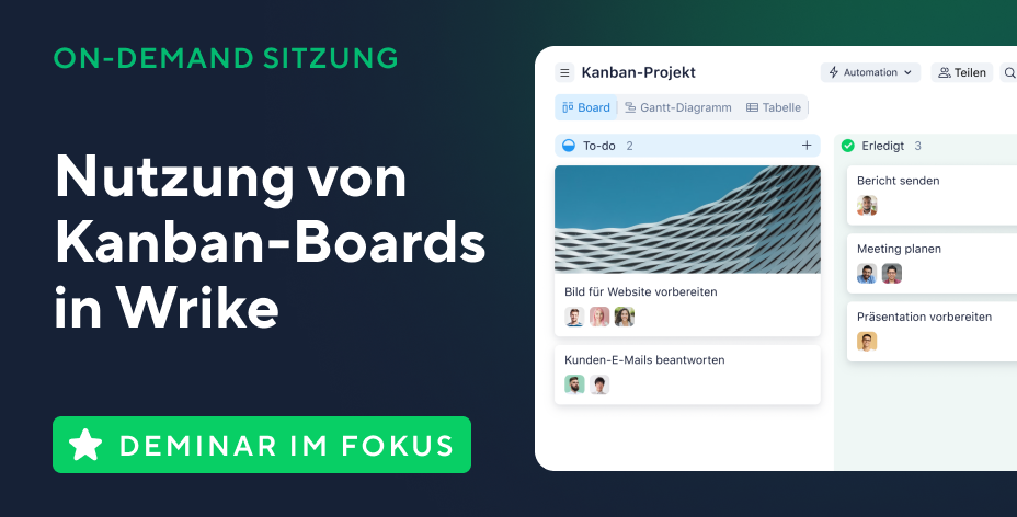 Nutzung von Kanban-Boards in Wrike