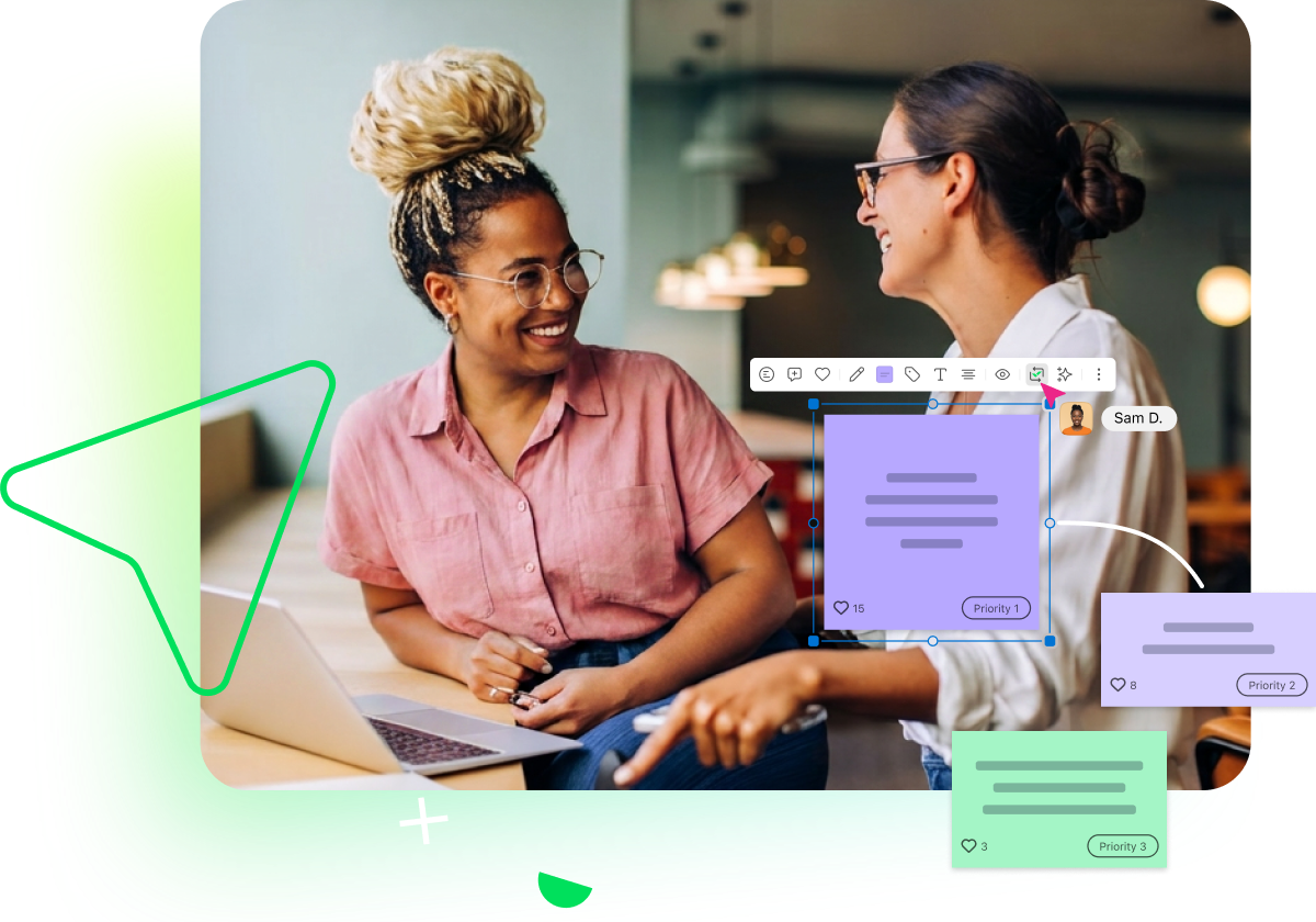 Klaxoon and Microsoft Teams marketing collaboration graphic.