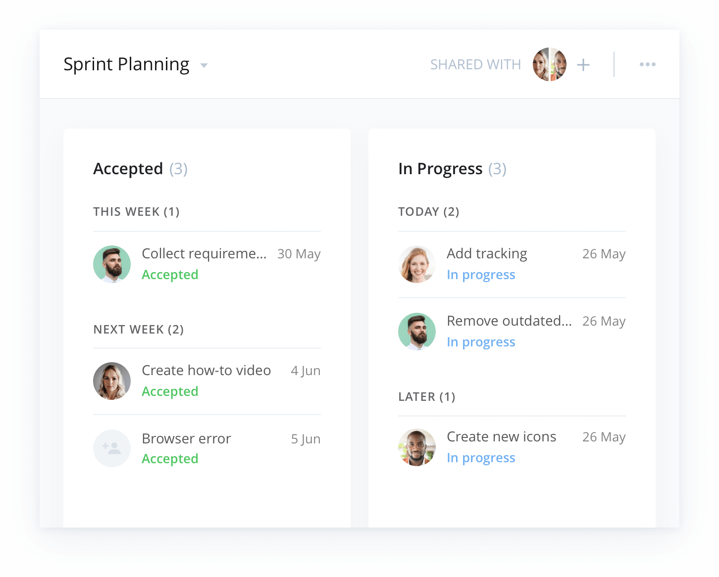 Screenshot Sprint Planning