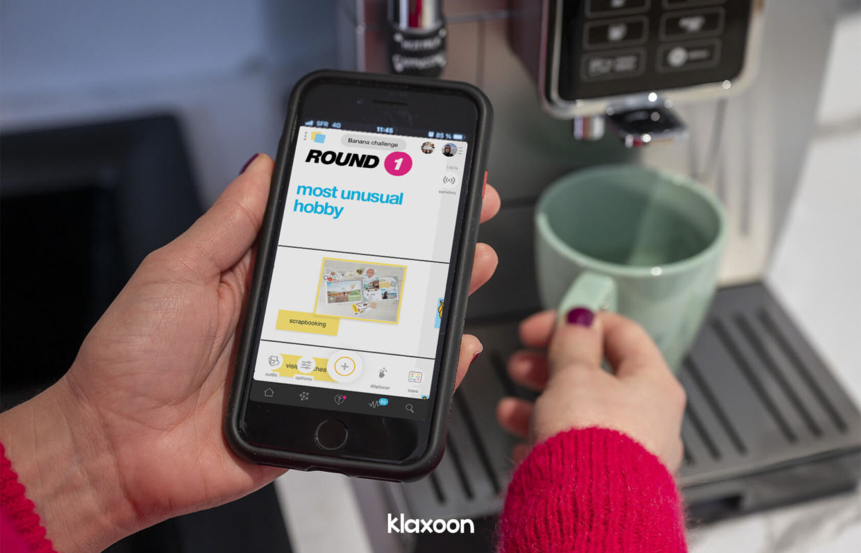 Remote work : icebreaker template Banana Challenge | Klaxoon