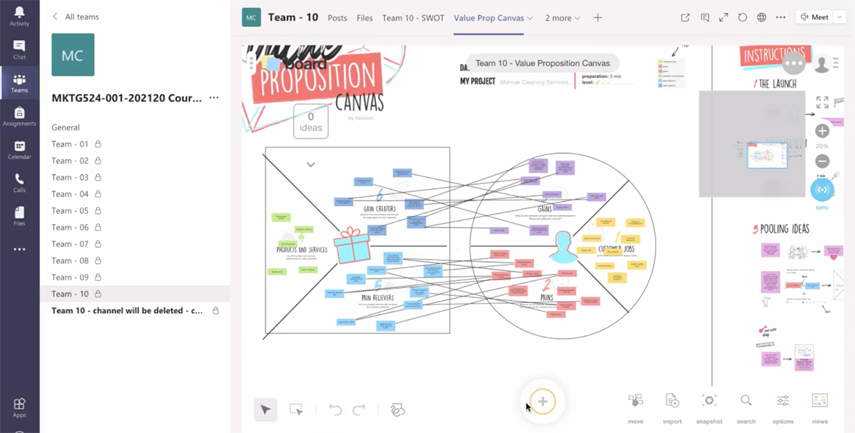 Formation à distance : Microsoft teams et le template Value proposition Canvas | Klaxoon