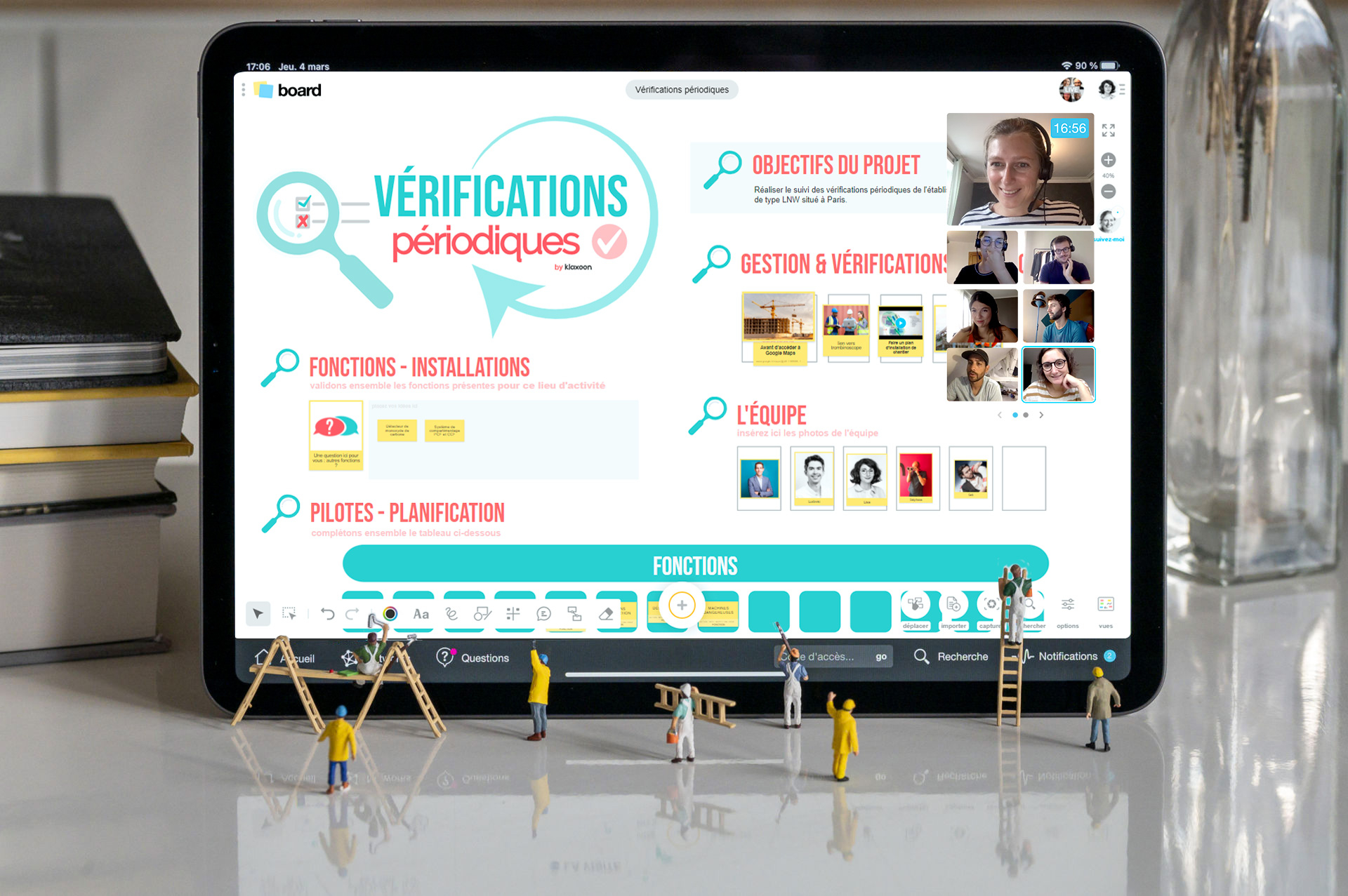 Screen showing an ongoing Live session in a facility team