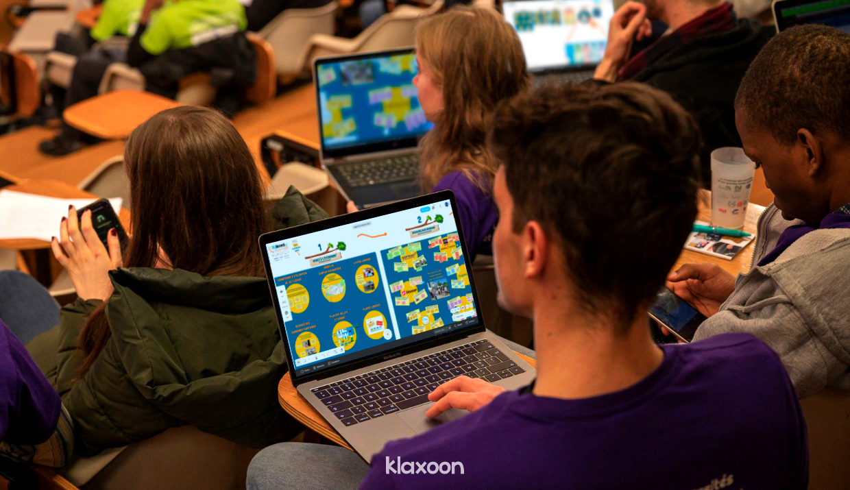 All the useful and important information is available on the Board for participants. | Klaxoon