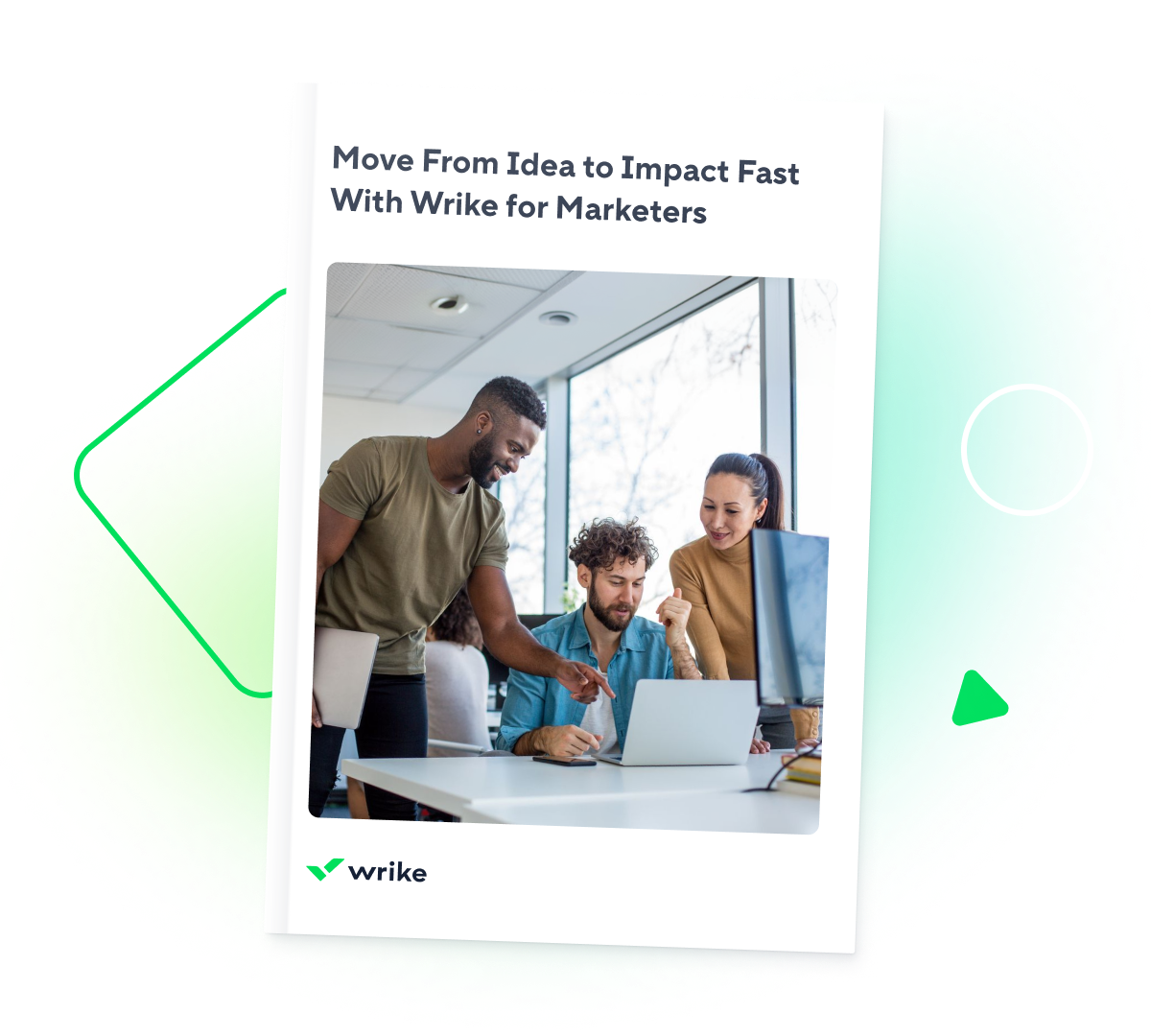 Wrike for Marketers project dashboard highlighting task boards, timelines and analytics.