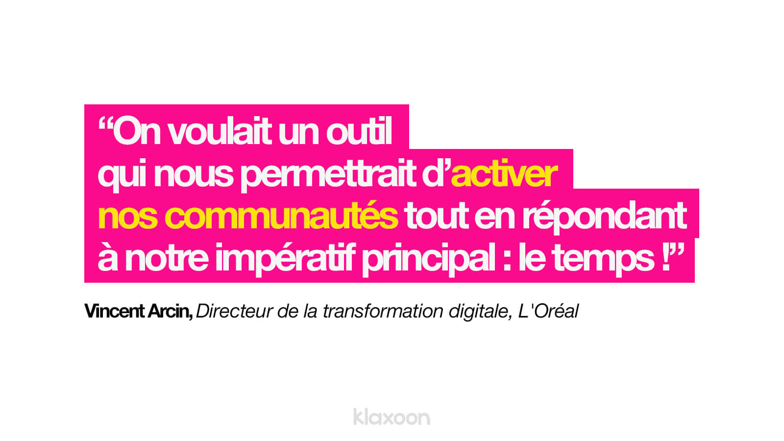 Citation Vincent Arcin |Klaxoon