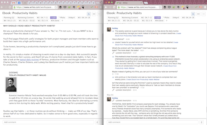 Tip: Use Wrike in Side-by-Side Windows for Easy Referencing
