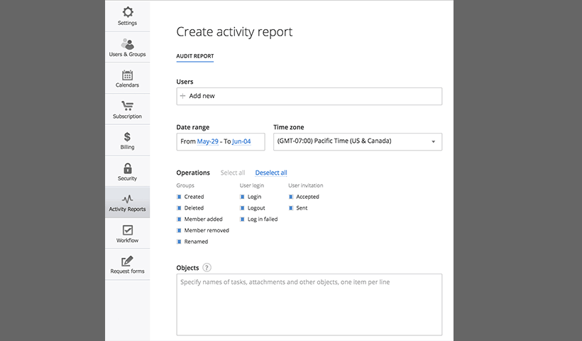 New User Audit Reports for Wrike Enterprise