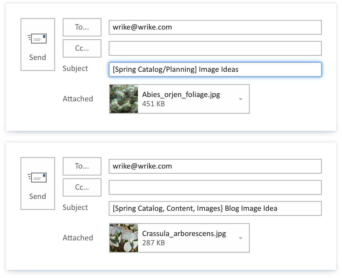 Email a Task to a Subfolder