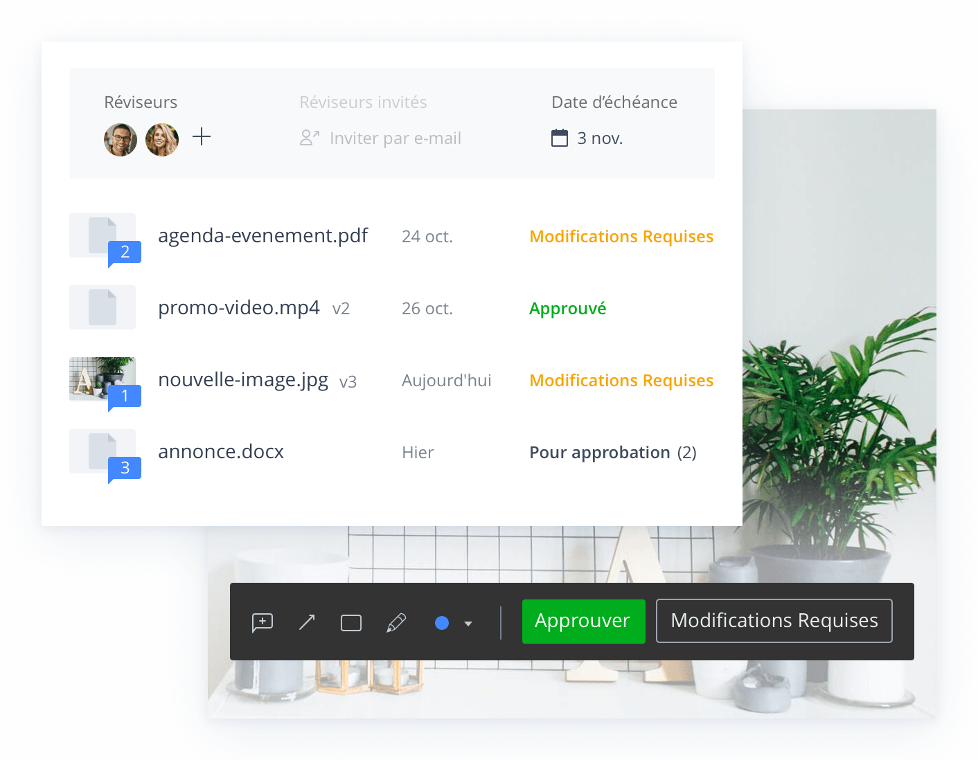 Rassemblez des commentaires clairs et exploitables pour finaliser vos actifs dans Wrike