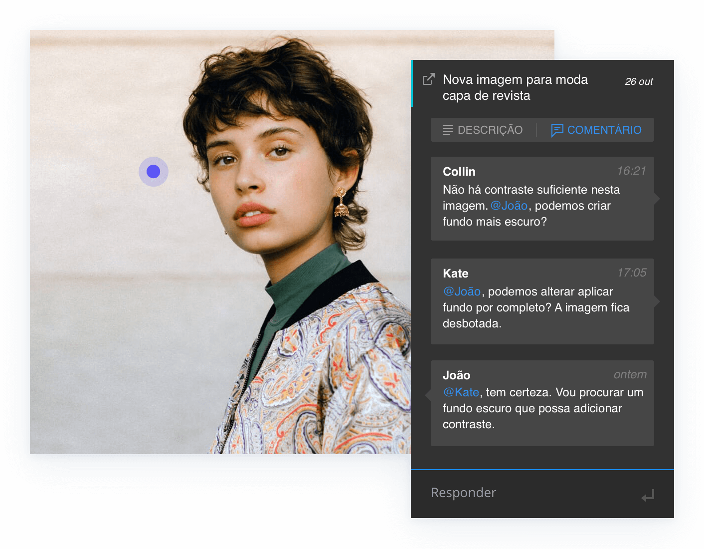 Capture feedback claro e útil para finalizar ativos no Wrike