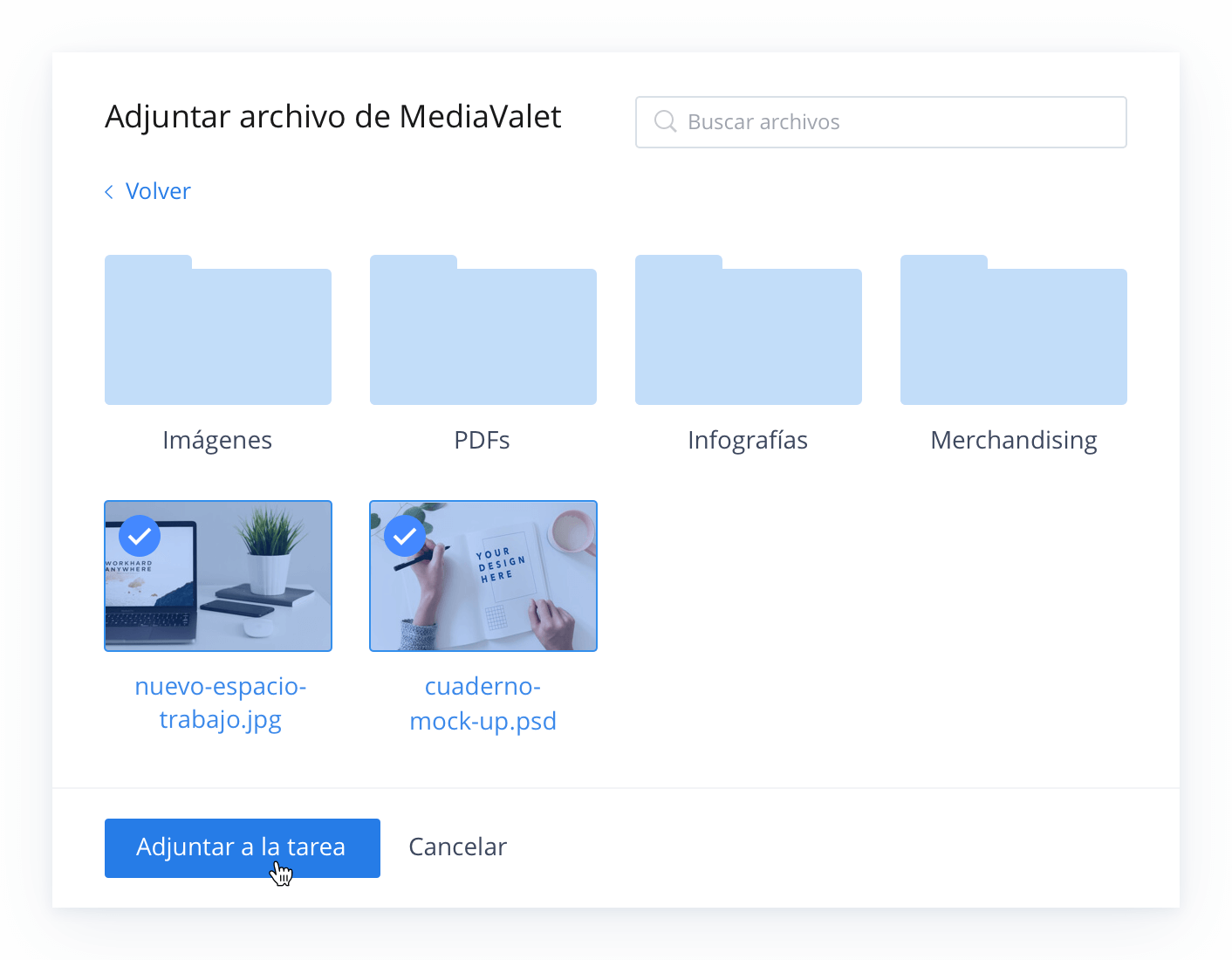 Gestiona los activos de la marca directamente en Wrike