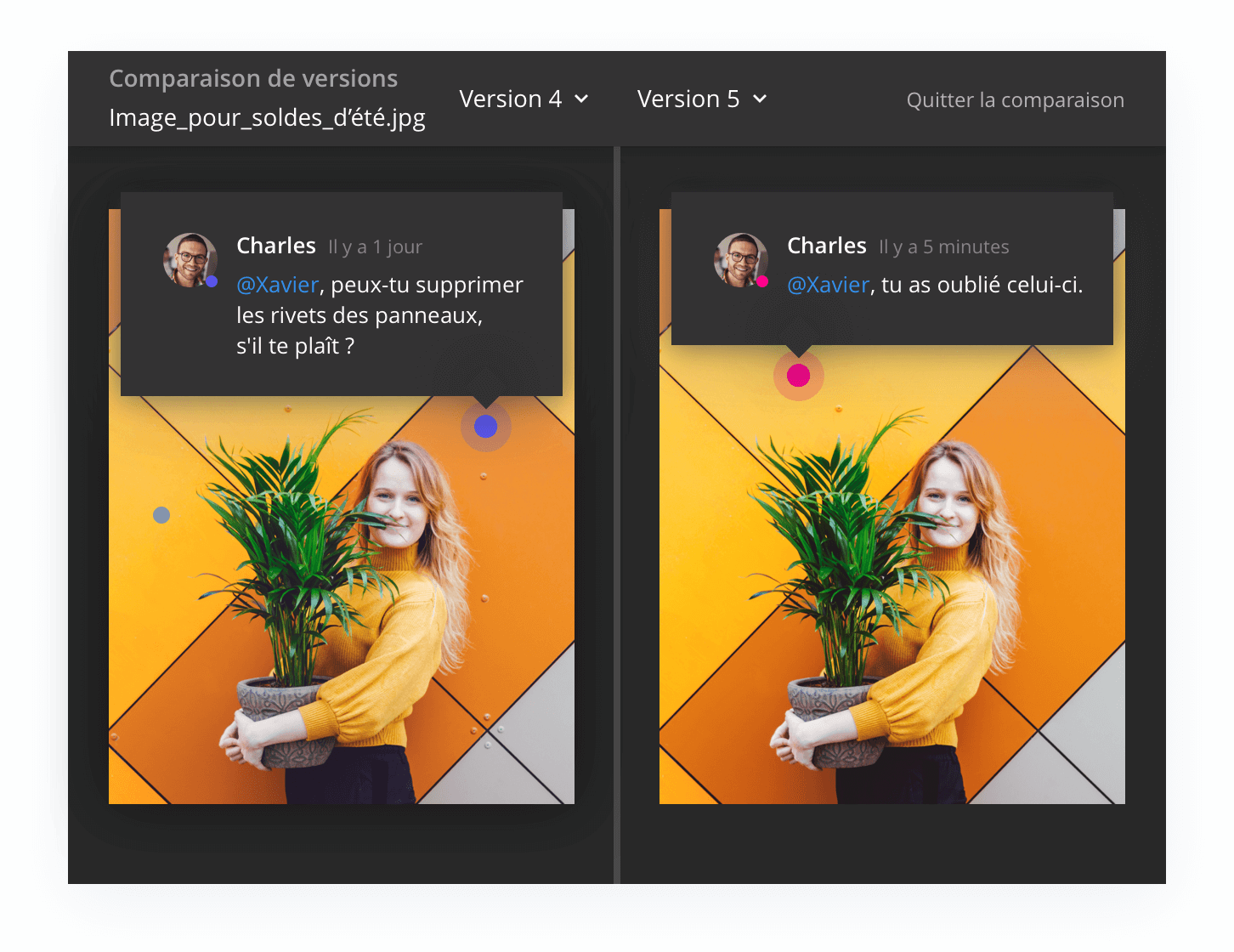 Rassemblez des commentaires clairs et exploitables pour finaliser vos actifs dans Wrike