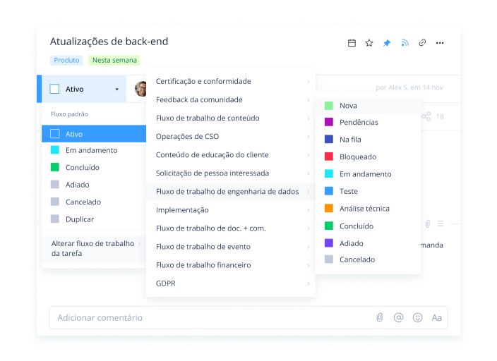 Crie fluxos de trabalho personalizados