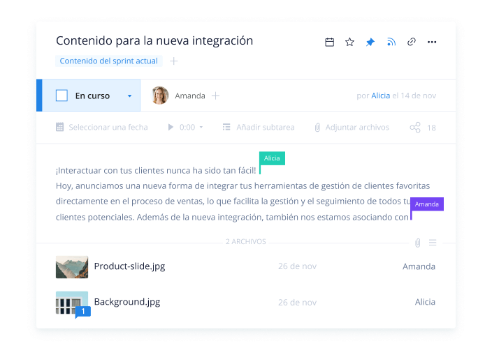 Colabora en tiempo real