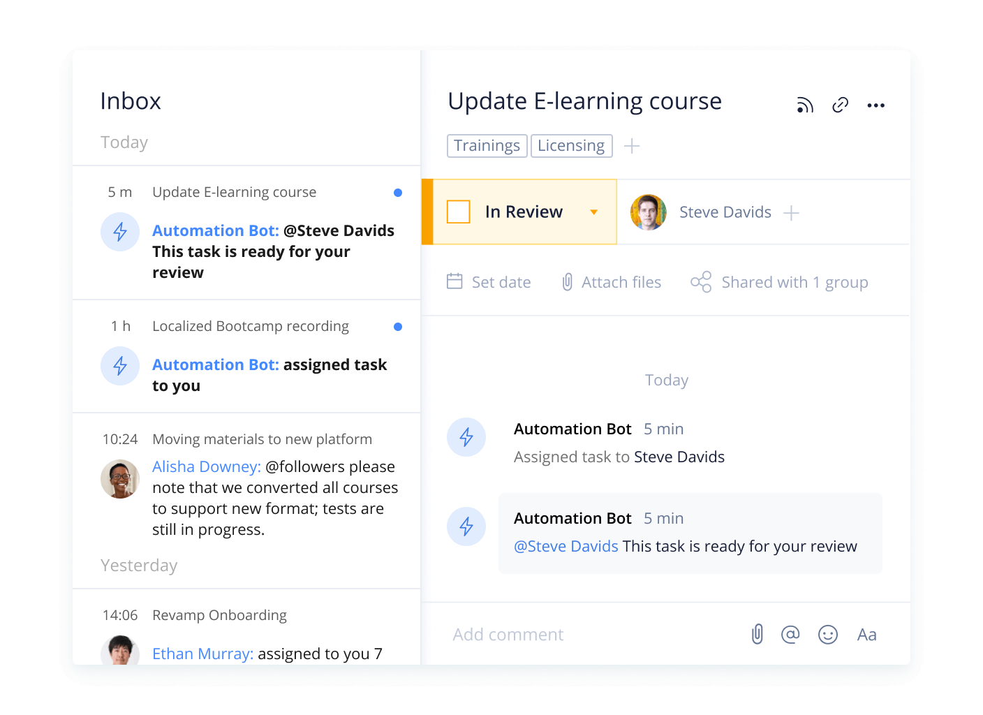 Wrike notifies, you execute