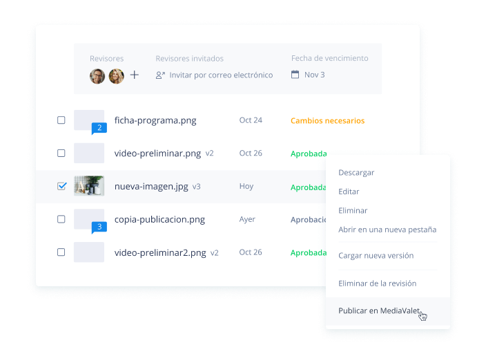 Publica activos con facilidad