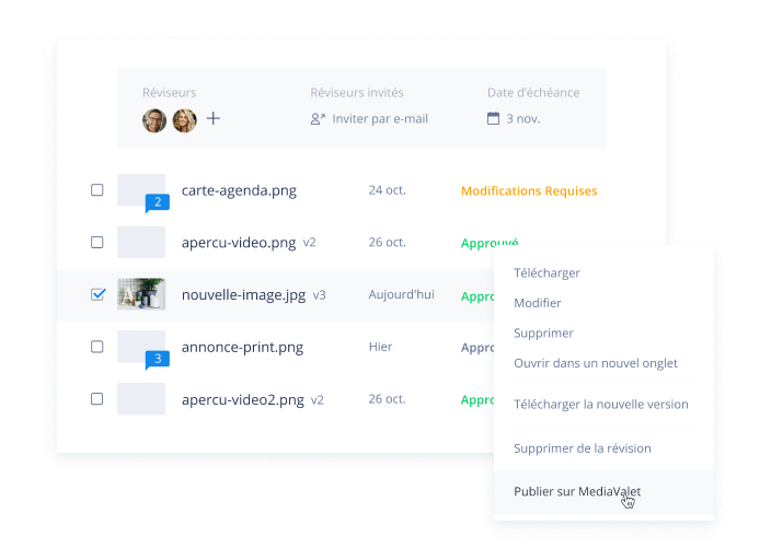 Publiez des actifs facilement