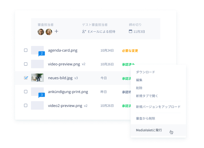 アセットを簡単に発行